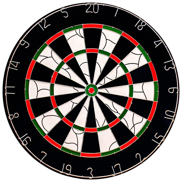 Bull\'s Bristol Paper Dartboard (inkl. 2 uppsättningar pilar)