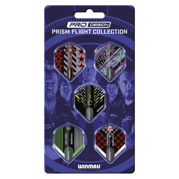 Winmau Pro Player Prism Flights - 5-pack