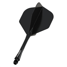 Winmau Fusion Flights - Black, Medium