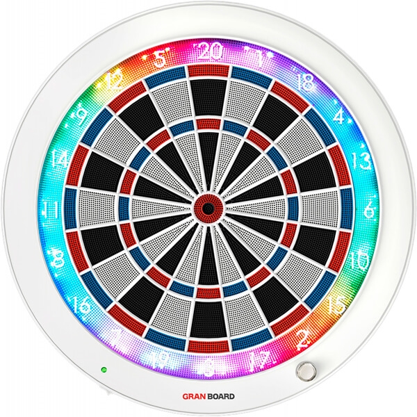 GranBoard3s LED Bluetooth Dartboard (White Edition Ltd)